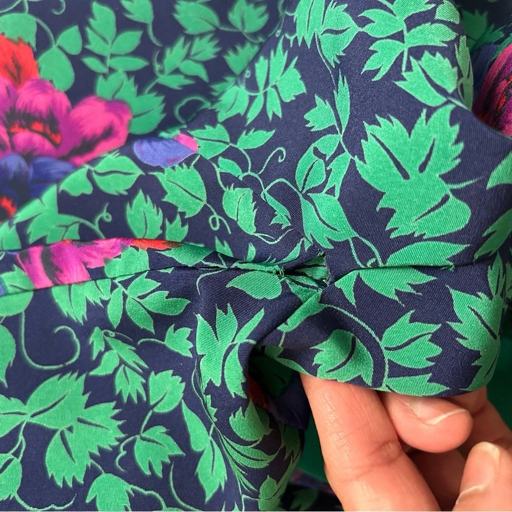 Victoria's Secret | Long Robe Floral Kimono Gold Label Tie Belt Gem Tone - Picture 5 of 9